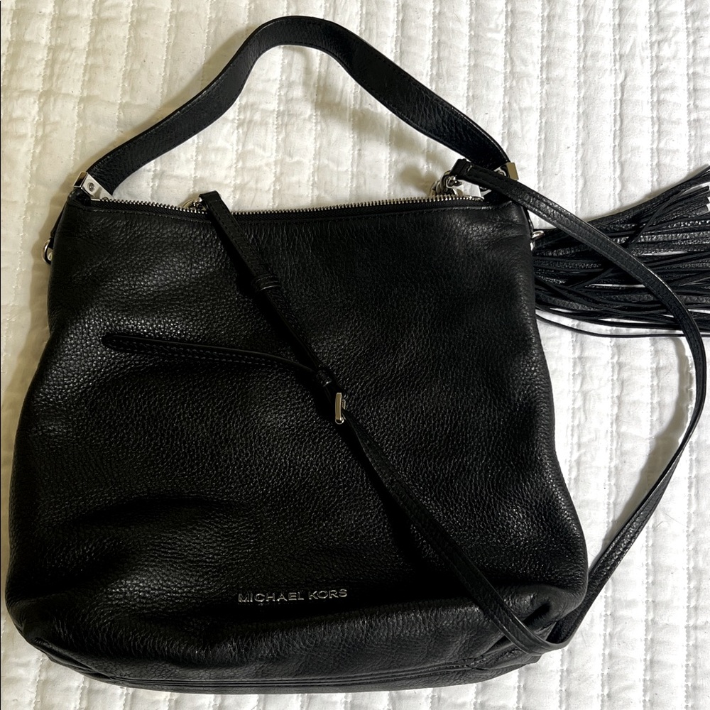 Michael Kors Black Leather Bedford Bag
